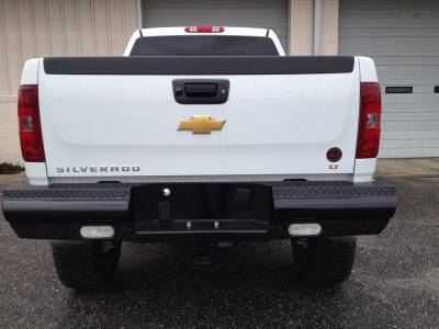 Fab Fours - Fab Fours Black Steel Ranch Rear Bumper CH11-T2150-1 - Image 2