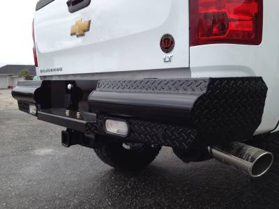 Fab Fours - Fab Fours Black Steel Ranch Rear Bumper CH11-T2150-1 - Image 3