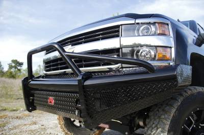 Fab Fours Black Steel Front Ranch Bumper CH14-S3062-1
