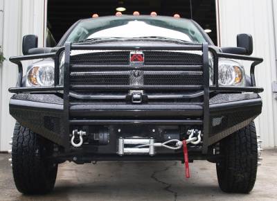 Fab Fours Black Steel Front Ranch Bumper DR03-S1060-1