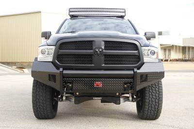 Fab Fours - Fab Fours Black Steel Front Ranch Bumper DR09-K2461-1 - Image 2