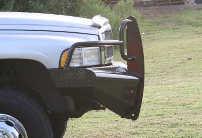 Fab Fours - 1994-2002 Dodge 2500 & 3500 Pickup Fab Fours Black Steel Front Ranch Bumper DR94-S1560-1 - Image 2