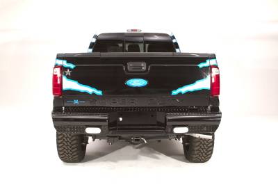 Fab Fours - Fab Fours Black Steel Ranch Rear Bumper FS08-T1350-1 - Image 2