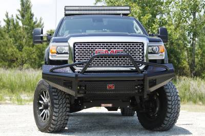 Fab Fours Black Steel Front Ranch Bumper GM08-S2162-1