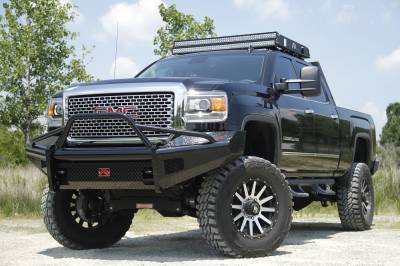 Fab Fours - Fab Fours Black Steel Front Ranch Bumper GM08-S2162-1 - Image 3