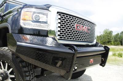 Fab Fours Black Steel Front Ranch Bumper GM11-S2861-1