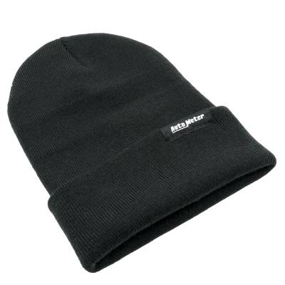 AutoMeter Hat, Knit, Black, Fold Cuff, Autometer 443