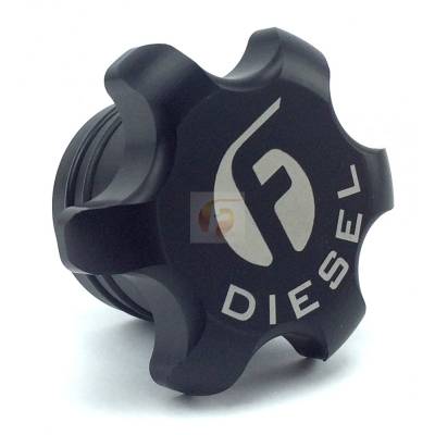 Black Anodized Billet Fuel Cap For 13-18 Cummins Fleece Performance - FPE-FC-1316-BLK