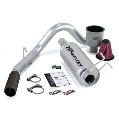 Stinger Bundle Power System W/AutoMind chip Single Exit Exhaust Black Tip 99-04 Ford 6.8L EC/CC and Crew Cab Banks Power
