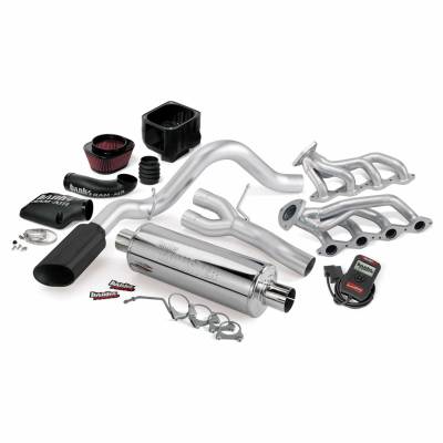 PowerPack Bundle Complete Power System W/AutoMind Programmer Black Tailpipe 02-06 Chevy 4.8-5.3L 1500 SCSB Banks Power