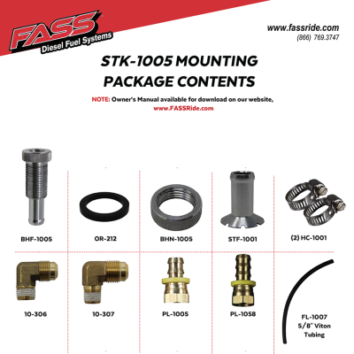 FASS Fuel Systems Diesel Fuel Bulkhead And Viton Suction Tube Kit (STK-1005) FASS - STK-1005