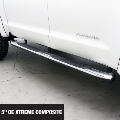 Go Rhino 5" OE Xtreme Composite Side Steps with Mounting Brackets Kit - Chrome 685415580CC