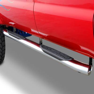 Go Rhino 415 Side Steps w Mounting Brackets Kit - Stainless w Welded End Caps (Diesel) 67051PS