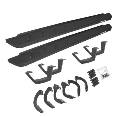 Go Rhino RB10 Running Boards with Mounting Brackets, 2 Pairs Drop Steps Kit 6344256820PC