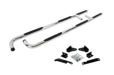 Go Rhino 6000 Series Side Steps with Mounting Brackets Kit - One-Piece 61090PS