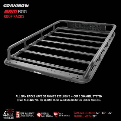 Go Rhino - Go Rhino SRM600 75" Tubular Basket-Style Roof Rack 5936075T - Image 7