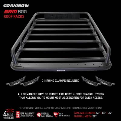 Go Rhino - Go Rhino SRM600 75" Tubular Basket-Style Roof Rack 5936075T - Image 9