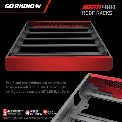 Go Rhino - Go Rhino SRM400 68" Fabricated Customizable Steel Basket Roof Rack 5934068T - Image 14