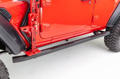 Go Rhino 4000 Series Side Steps with Mounting Brackets Kit - Protective Bedliner Coating 4506T