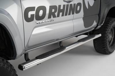 Go Rhino - Go Rhino 4" 1000 Series Side Steps with Mounting Brackets - Crew Max Only 104443587PS - Image 2