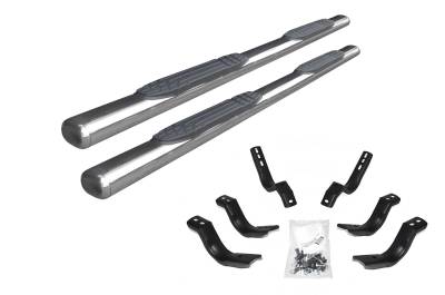 Go Rhino 4" 1000 Series Side Steps with Mounting Brackets Kit 104404280PS