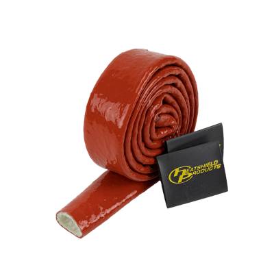 Fabrication - Thermal Protection Tubing - Heatshield Products - Heat Shield Sleeve Fire Shld Slv Red 1/2 id x 3 ft Roll - 210012
