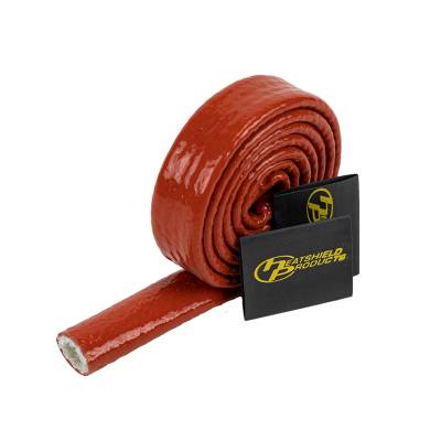Fabrication - Thermal Protection Tubing - Heatshield Products - Heat Shield Sleeve Fire Shld Slv Red 3/8 id x 3 ft Roll - 210010