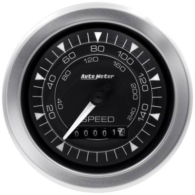 AutoMeter GAUGE, SPEEDOMETER, 3 3/8" , 160MPH, ELEC. PROGRAMMABLE, CHRONO 8188