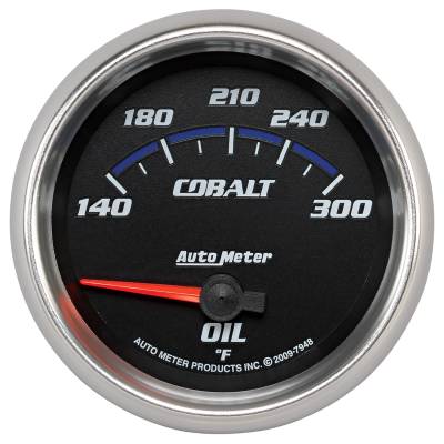 AutoMeter GAUGE, OIL TEMP, 2 5/8" , 140-300 Degrees F, ELECTRIC, COBALT 7948