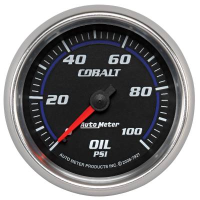 AutoMeter GAUGE, OIL PRESSURE, 2 5/8" , 100PSI, MECHANICAL, COBALT 7921