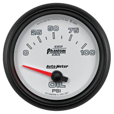 AutoMeter GAUGE, OIL PRESSURE, 2 5/8" , 100PSI, ELECTRIC, PHANTOM II 7827