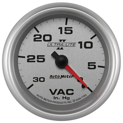 AutoMeter GAUGE, VACUUM, 2 5/8" , 30INHG, MECHANICAL, ULTRA-LITE II 7784