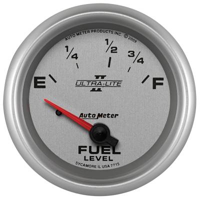 AutoMeter GAUGE, FUEL LEVEL, 2 5/8" , 73OE TO 10OF, ELEC, ULTRA-LITE II 7715