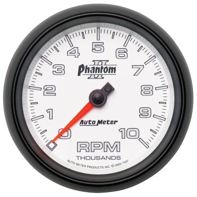 AutoMeter GAUGE, TACHOMETER, 3 3/8" , 10K RPM, IN-DASH, PHANTOM II 7597