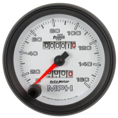 AutoMeter GAUGE, SPEEDOMETER, 3 3/8" , 160MPH, MECHANICAL, PHANTOM II 7596