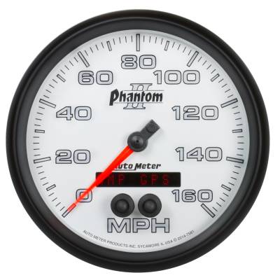 AutoMeter GAUGE, SPEEDOMETER, 5" , 160MPH, GPS, PHANTOM II 7581