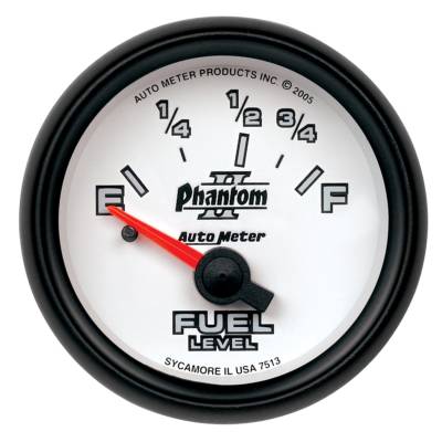 AutoMeter GAUGE, FUEL LEVEL, 2 1/16" , 73OE TO 10OF, ELEC, PHANTOM II 7515