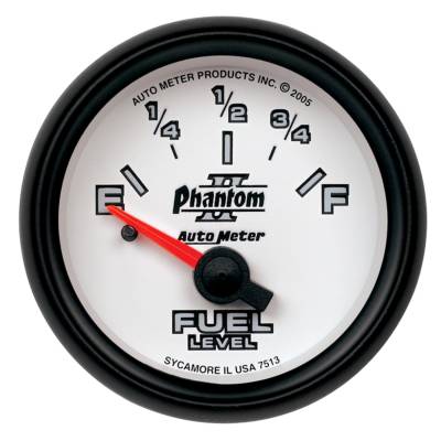 AutoMeter GAUGE, FUEL LEVEL, 2 1/16" , 0OE TO 90OF, ELEC, PHANTOM II 7513