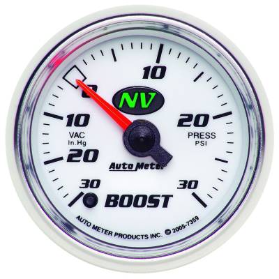 AutoMeter GAUGE, VAC/BOOST, 2 1/16" , 30INHG-30PSI, DIGITAL STEPPER MOTOR, NV 7359