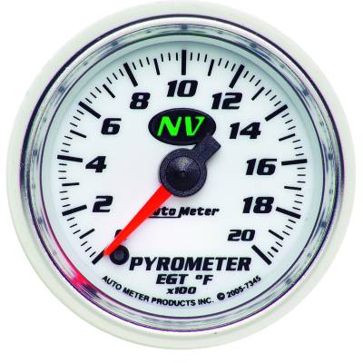 AutoMeter GAUGE, PYROMETER (EGT), 2 1/16" , 2000 Degrees F, DIGITAL STEPPER MOTOR, NV 7345