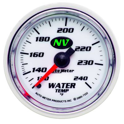AutoMeter GAUGE, WATER TEMP, 2 1/16" , 120-240 Degrees F, MECHANICAL, NV 7332