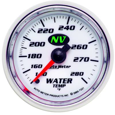 AutoMeter GAUGE, WATER TEMP, 2 1/16" , 140-280 Degrees F, MECHANICAL, NV 7331