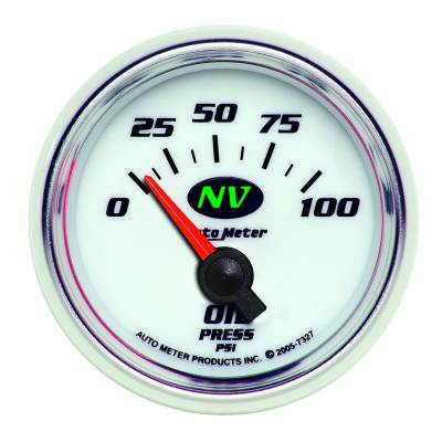 AutoMeter GAUGE, OIL PRESSURE, 2 1/16" , 100PSI, ELECTRIC, NV 7327