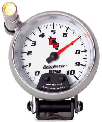 AutoMeter GAUGE, TACHOMETER, 3 3/4" , 10K RPM, PEDESTAL W/ EXT. QUICK-LITE, C2 7290