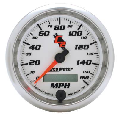 AutoMeter GAUGE, SPEEDOMETER, 3 3/8" , 160MPH, ELEC. PROGRAMMABLE, C2 7288