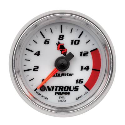 AutoMeter GAUGE, NITROUS PRESSURE, 2 1/16" , 1600PSI, DIGITAL STEPPER MOTOR, C2 7174