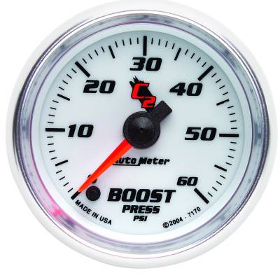 AutoMeter GAUGE, BOOST, 2 1/16" , 60PSI, DIGITAL STEPPER MOTOR, C2 7170