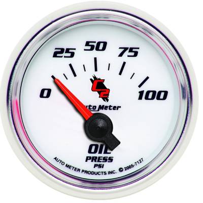 AutoMeter GAUGE, OIL PRESSURE, 2 1/16" , 100PSI, ELECTRIC, C2 7127