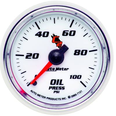 AutoMeter GAUGE, OIL PRESSURE, 2 1/16" , 100PSI, MECHANICAL, C2 7121