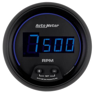 AutoMeter GAUGE, TACH, 3 3/8" , 10K RPM, IN-DASH, DIGITAL, BLACK DIAL W/ BLUE LED 6997